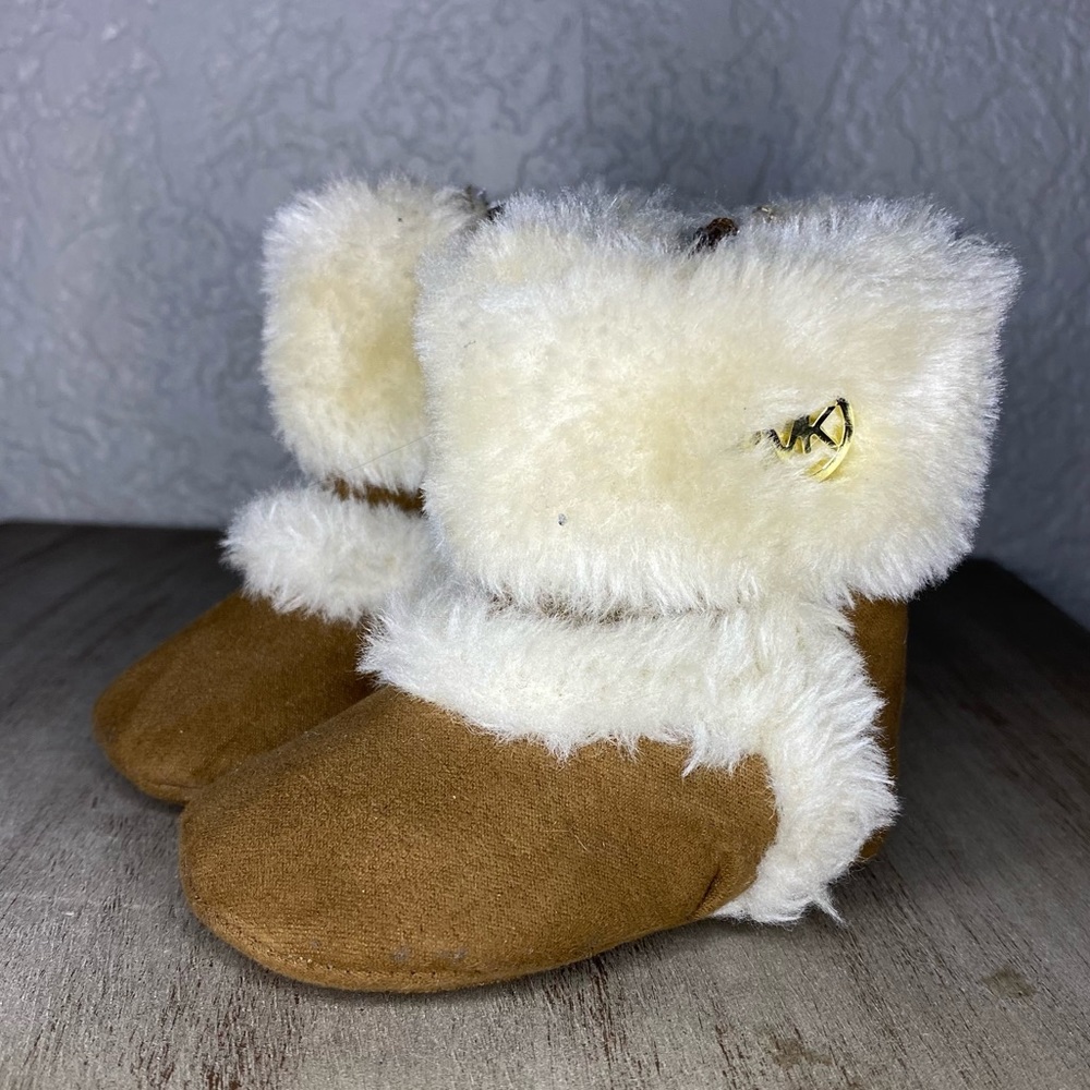 Michael by Michael Kors Faux Fur Brown Boots